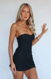 Raised Right, Lead Wrong Lace Mini Dress Black