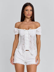 Selvia Shorts White