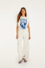 Off-White Toucan Rio Padded Shoulder T-Shirt