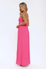 A Little Drama Strapless Maxi Dress Pink