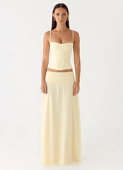 Tayana Corset Top - Yellow
